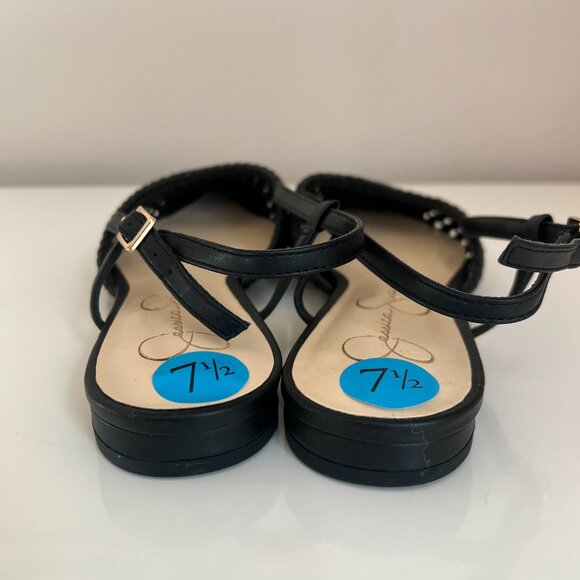NEW! Jessica Simpson "Evolia" Woven Sling Back Point Toe Shoes - Black Size 7.5 - Picture 6 of 7
